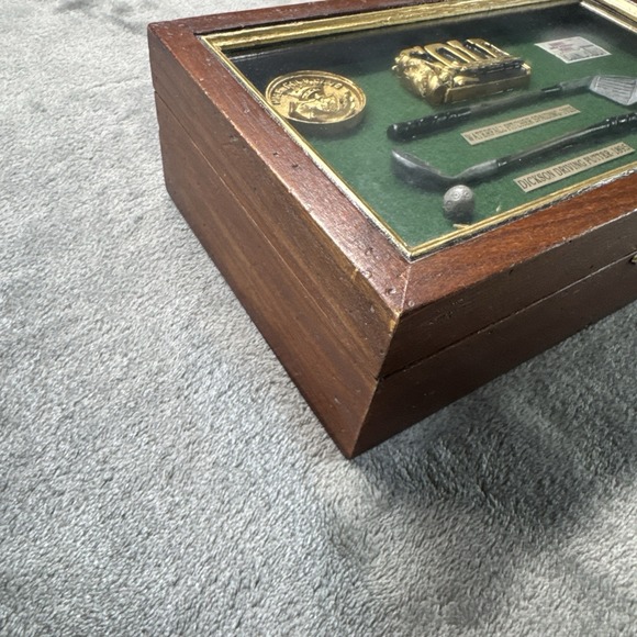 History of Golf Collectible Shadow Box Wood Framed Hanging Display Case - Picture 7 of 13